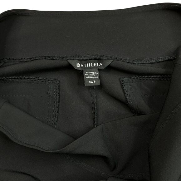 ATHLETA Endless High Rise Pant Size 14 Petite Black #533636 Athleisure Travel - Picture 6 of 11
